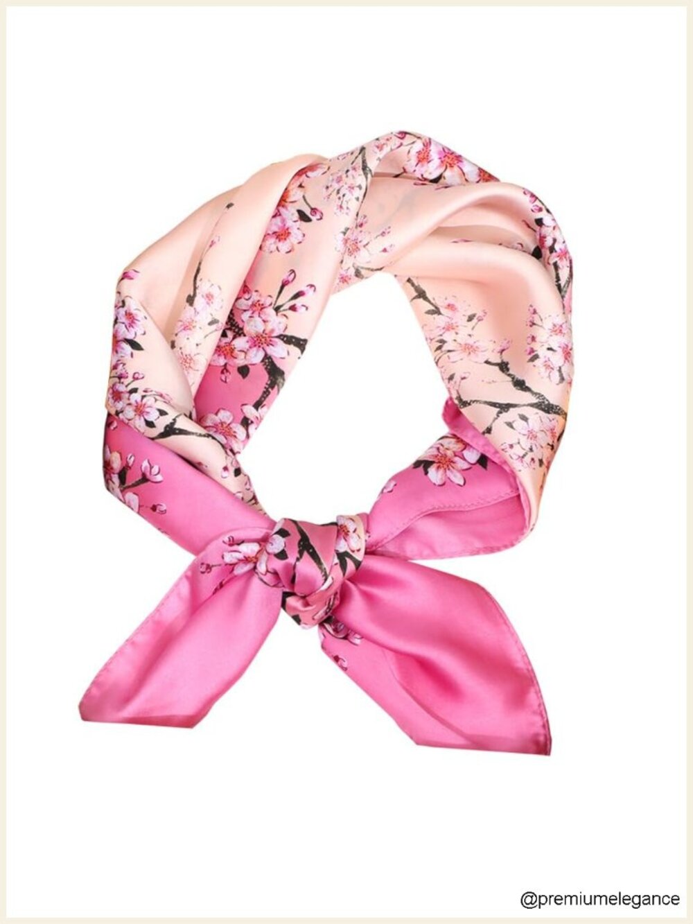 Chiffon Scarf Floral Square Satin Bandana Hair Wrap Neck Scarf